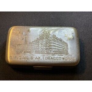 G.W. Gail & Ax Tobacco Snuff Box 1890’s Tin Box Collectors
